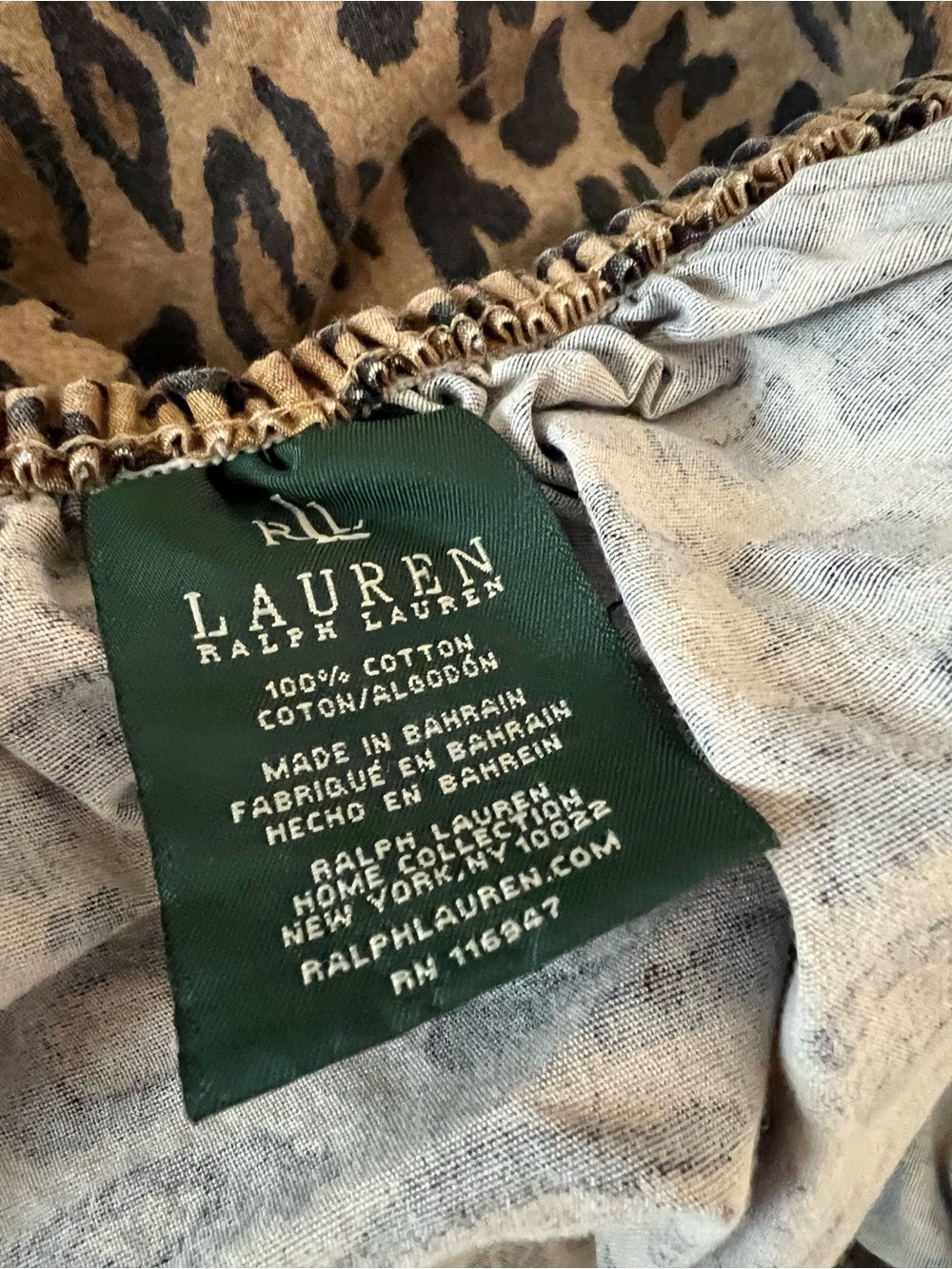 Green Label Ralph Lauren fitted sheet